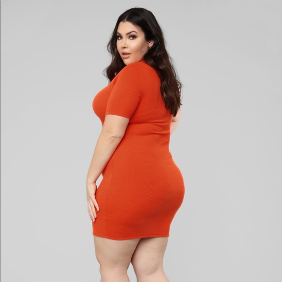 Orange mini dress - Picture 7 of 9